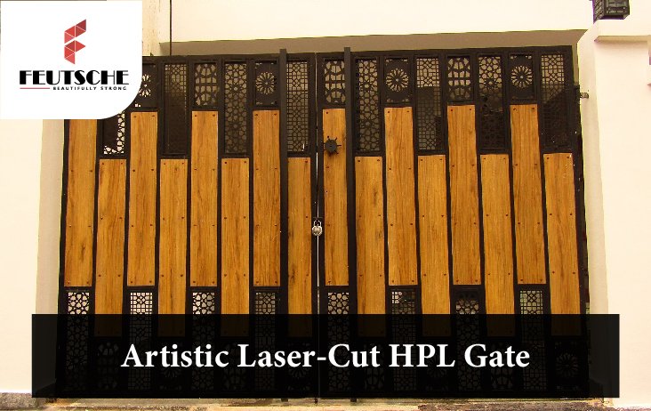 Artistic Laser-Cut HPL Gate