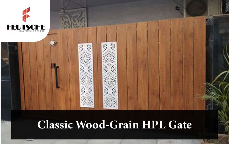 Classic Wood-Grain HPL Gate