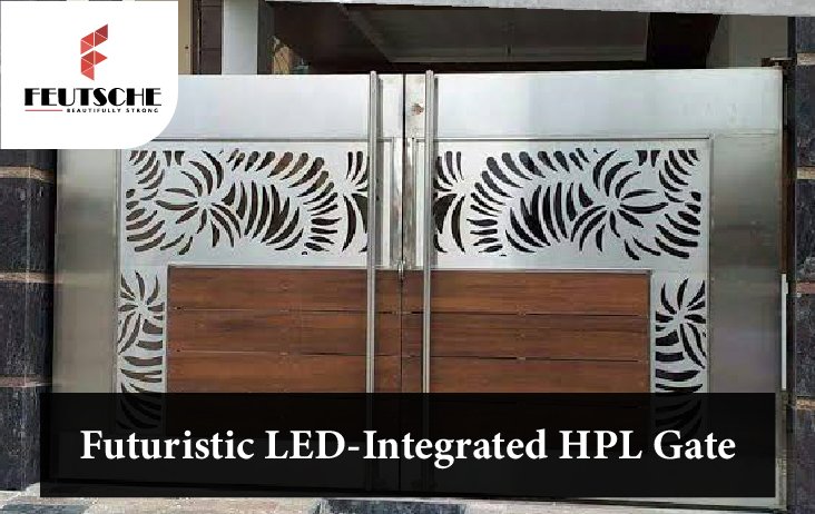 Futuristic LED-Integrated HPL Gate